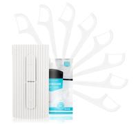 Dental Floss Portable Case Travel Floss Dispenser Cases Automatic Dental Flosses Pick Organizer Case Refillable Holder Box Teeth Cleaning Tool for Dinners Dating Travel Hotels 50 Flosses Picks