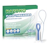 Dental Floss Threader Floss Tooth Floss Holders for Braces,Bridges and Implants |140PCS (Pack of 2)