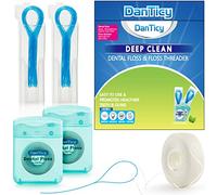 Dental Floss & Threaders Kit for Braces (2x167FT Floss + 100 Threaders) | PFAS-Free Mint Floss | Soft Nylon Thread for Bridges, Implants & Orthodontic Care | Reusable Travel-Friendly Set