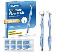 Dental Flosser Kit for Braces, 135 Degree Angled Oral Care Tool,Blue
