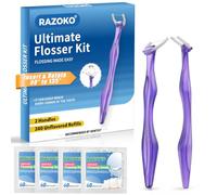 Dental Flosser Kit for Braces, 135 Degree Angled Oral Care Tool,Purple