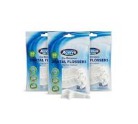 Dental Flossers Floss Picks Thin Flat Filament Pack of 3 Interdental Sticks for Teeth Cleaning & Plaque Removal 150 Total Bundle by Sorenis