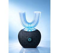 Dental Glow One LED Teeth Whitening, Just 30 Seconds a Day, Gentle on Gums, Tough on Stains 360° Full-Mouth Clean, 48000 Vibrations per Minute, Easy Daily Teeth Care For Brighter Looking Smile (Black)