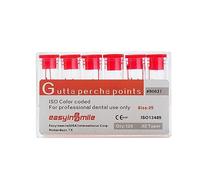 Dental Gutta Percha Points .02/ .04/.06 Taper Assorted for Endo Endodontics Root Canal (.02 Taper, 25)