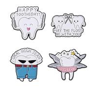 Dental Health Brooch - Cute Tooth Shaped Zinc Alloy Pin
