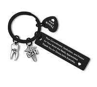 Dental Hygienist Gifts Dentist Appreciation Gift Keyring Thank You Gifts for Dentist Assistant New Dentist Graduation Gifts Dental Keychain for DH Dentist Office Orthodontist Gift Retirement Gift