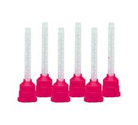 Dental Impression Mixing Tips, YOUYA DENTAL 50pcs Dental Intra Oral Tips for Dentistry Materials Mixing Tube Disposable Silicone Rubber Head Lab Products - Pink