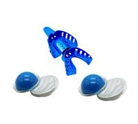 Dental Impression Silicone Putty Hydrophilic for Firmer Quick Setting Mould 4pcs Dental Impression Trays Upper Lower Medium Dental Restorations Impression CE Certified