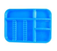 Dental Instrument Divided Tray, Autoclavable Divided Setup Tray, Divided Separate B-Lok Divided Tray, Size B (Ritter) - Plastic, 13-3/8" x 9-5/8" x 7/8" (1, Sky Blue)