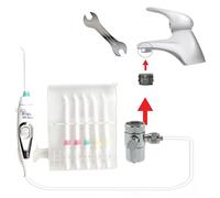 Dental Irrigator Tap, Oral Irrigator No Batteries and No Electricity, Uses Mains Pressure for a Linear Jet, High Durability Connector (Standard)