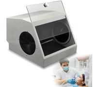Dental Lab Dust Box With Air Extraction Filter And 5500K LED Light, Sandblasting Dust Containment Workstation