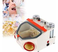 Dental Lab Sandblaster With Foot Pedal Control And LED Light, 2 Pen + 2 Tanks LED Light And Large View Window Sandblaster Machine, For Polishing Porcelain Crowns