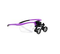 Dental Loupes, 3.5X Glasses Headband Loupes, Medical Operation Magnifying Glasses, Angle Adjustable, with colth Bag, Suitable for dentistry, ophthalmology, otolaryngology(Purple)