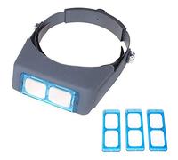 Dental Loupes, Double Lens Headband Magnifying Glass Head-Mounted Binocular Magnifier 1.5X 2X 2.5X 3.5X Optical Headset Magnifying Visor Reading Magnifier Jeweler Loupe with 4 Lens for Electronics
