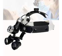 Dental Magnifiers with LED Light, Binocular Magnifier, Rechargeable Head-Mounted Magnifier, 2.5x/3.5x Magnification