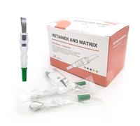 Dental Matrix Bands, 24pcs/Box Metal Restoration Matrix-Profecto with 180° Adjustable Retainer, Sectional Contoured Matrice Roll Type Matrix Band for Crownwork (Green)