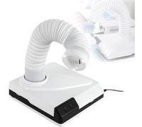 Dental Model Polishing Dust Suction Extractor,60W Powerful Electric Dental Vacuum Cleaner with Fan and LED Dual Function,360° Rotatable,For Dental Lab Nail Salon(White)