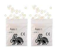 Dental Orthodontic Elastics Rubber Bands Braces Bands with 2Packs, 200pcs Braces Rubber Bands for Teeth Gap,Crooked Teeth,Braces (Rabbit 3/16" 4.5OZ)