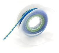 Dental Orthodontic Power Chain Mixed Color Spool Elastic Rubber Bands for Teeth Braces, 15ft/Roll (Blue&Green, Long)