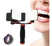 Dental Photography Aid with Adjustable Lighting and Removable Bracket for Enhanced Oral Imaging in Clinical Settings