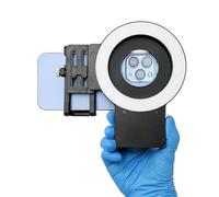 Dental Photography Light with 49mm CPL Filter and 100mm Macro Lens, 3 Color Temperature Modes, 10 Brightness Levels for Home, Salon, Hospital Use