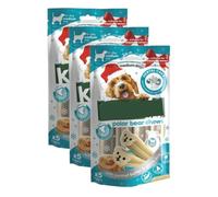 Dental Polar Bear Chews 5pk x Pack of 3 - With Peanut Butter and Goats Milk - Suitable for All Life Stages - Made With Natural Ingredients - No Added Artificial Colours or Flavours
