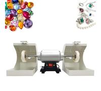Dental Polishing Lathe, 550W Electric Buffing Grinder with 2 Cloth Wheels, 3000RPM for Polishing Teeth, Lenses, Jewelry, Low Noise Benchtop Design
