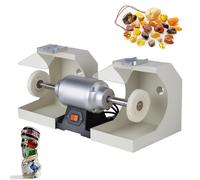 Dental Polishing Lathe Machine, 550W Dual Head Bench Buffing Grinder, Electric Jewelry Polisher with 2 Cloth Wheels and Glass Baffles for DIY and Jewelry Making
