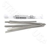 Dental Polishing Strips Stainless Steel 6 MM Med Grit (One Side) 12/Box