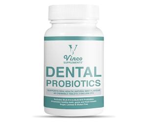 Dental Probiotics Advanced Oral Probiotics for Mouth Supplement - Bad Breath Treatment for Adults with BLIS K12 & BLIS M18-6 Billion CFU, Mint Flavour Chewable Oral Care Tablets - 60 Count
