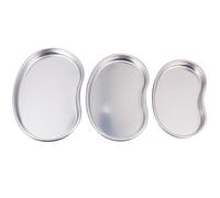 Dental Procedure Tray 3pcs Stainless Steel Kidney Shaped