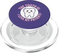Dental Receptionist Tooth Pun Dentist Reception PopSockets PopGrip for MagSafe