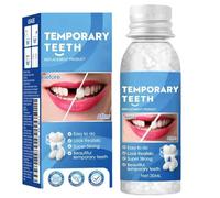 Dental Repair Kit with Moldable False Teeth - Temporary Solution to Replace Missing or Broken Teeth - Includes Repair Beads for Fixing and Filling - Ideal Fake Dental Replacement Kit