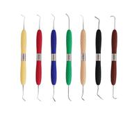 Dental Resin Spatulas Resin Filler Aesthetic Restoration Kit Silicone Handle for Resin Knife Plastic Dresser Dentistry Tool(7pcs CT1-CT7)