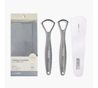 Dental RX+ Pure Titanium Tongue Scrapers For Adults and Kids (2 Pack, Different Size), Titanium Tongue Cleaners, Prevent and Reduce Bad Breath