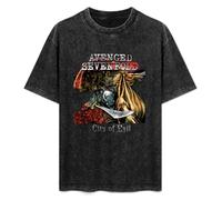 Dental scaler T-Shirt Fashion Short Sleeve Avenged Sevenfold City of Evil Round Neck, Short Sleeve Cotton T-Shirt Black M