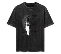Dental scaler T-Shirt Fashion Short Sleeve Bob-Dylan Forever Young Lyrics Round Neck, Short Sleeve Cotton T-Shirt Black L