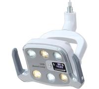 Dental Shadowless Light, Oral Light Lamp with LED Lens, Flexible Movement, Adjustable Color Temperature, Ceiling Mounted, Compatible with 22/26mm Ports