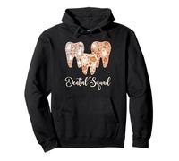 Dental Squad Autumn Fall Teeth Ghost Pumpkin Tooth Dentist Pullover Hoodie