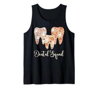 Dental Squad Autumn Fall Teeth Ghost Pumpkin Tooth Dentist Tank Top