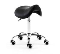 Dental Stool Chair with Hydraulic Height Adjustment - Comfortable Saddle Design on Wheels for Clinics, Spas, and Massage Studios, Adjustable 19" to 23" Height