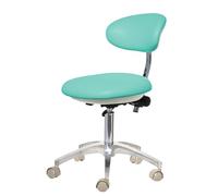 Dental Stool, Hydraulic Rolling Swivel Drafting Chair with Backrest for Salon, Tattoo, Spa, and Medical Clinics, Armless Adjustable Stool