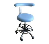Dental Stool with 360° Rotat Height Adjustable Assistant ChairPU Leather Saddle Design & Armrests for Clinics Salons & Mcal Offices