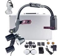 Dental Surgical Loupe 2.5X 3.5X Dental Magnifier Binocular Loupes Magnifier Glasses Angle Adjustable Dental Binocular Magnifier with 5W LED Headlight for Dentist Surgical Lab Equipment,3.5X