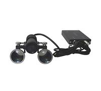 Dental Surgical Medical Binocular Loupes 2.5X / 3.5X 420mm Optical Glass Loupe, Clip-on Binocular Magnifier, LED Head Light Lamp, With Black Frame