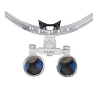 Dental Surgical Medical Binocular Loupes 3.5X 320mm Optical Glass Loupe Silver