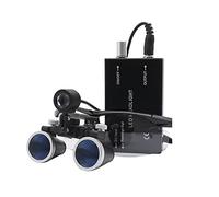 Dental Surgicial Loupes, Dentist Medical Binocular 3.5X/2.5X Magnification, with Filter LED Head Light Lamp, Adjustable Interpupillary Distance, Suitable for Hospitals, Oral Surger