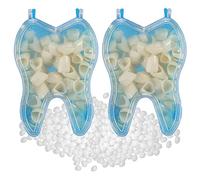 Dental Temporary Tooth Cap Crown Veneers Front Back Anterior and Molar Posterior Teeth with Tooth Repair Thermal Beads Cap Filler for Missing Broken Teeth (100 Pcs Front Teeth)