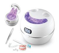 Dental Ultrasonic Retainer Cleaner Machine - Dental Cleaning Pod for Denture, Mouth Guard, Aligner, Night Guard, Braces, Toothbrush Heads, Jewelry, 45kHz Retainer Cleaner with Digital Timer & 220ML
