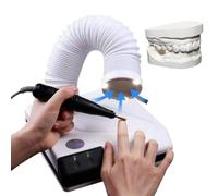 Dental Vacuum Cleaner, Tabletop Dust Collector for Polishing and Extraction, Portable 3 LED Suction for Dental Work, Nail Art, Jewelry Carving